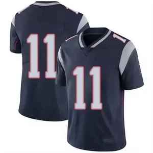 Men's Custom Name Number Breathable Short Sleeve American Football Jersey Sublimation Printed 100% Polyester Training Shirt - Product Image 6