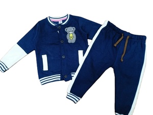 เซ็ตเสื้อสเวตเตอร์ของเด็กผู้ชายผ้าฝ้าย100% ใส่สบายเสื้อผ้าเด็กผู้ชายแนวลำลองแบบทอและพิมพ์ลายสำหรับฤดูหนาว - Product Image 3