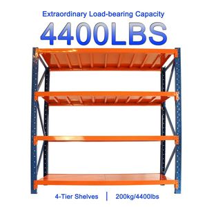 Heavy-Duty 4400 Lbs Garage Storage Metal <b>Shelving</b> <b>Units</b> 4-Level <b>Adjustable</b> Industrial Shelves for Your Home or Workshop - Product Image 4