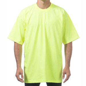 Camiseta de Manga Corta Color Verde Neón de la Colección 2026 de Micah Corporation, Estilo Urbano Informal, Mezcla de Algodón, para Hombre - Product Image 2