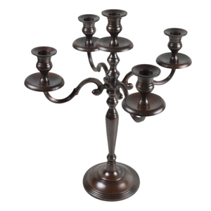 Vintage Villa Decor <b>Candle</b> Stand With Five Branches Design Copper Antique Painted Finishing <b>Floor</b> Design <b>Candle</b> <b>Holder</b> - Product Image 3
