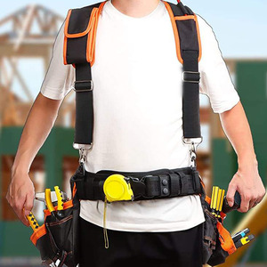 Wholesale cheap price <b>tool</b> <b>belt</b> Adjustable <b>Tool</b> <b>Belt</b> With Dual Pockets And Shoulder Straps For Construction Workers - Product Image 3