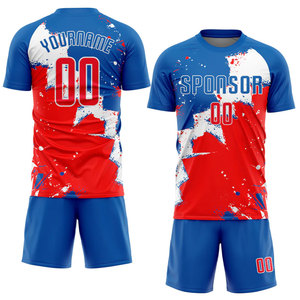 เสื้อฟุตบอลผู้ชายแบบใหม่สั่งทำได้ 100% โพลีเอสเตอร์ แห้งเร็ว ระบายอากาศดี เป็นมิตรกับสิ่งแวดล้อม คอวี แขนสั้น ใส่ได้ทุกฤดู - Product Image 5
