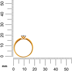 Bague solitaire en or jaune de qualité supérieure pour femmes, diamant taille ronde, bague de fiançailles classique, bijoux fins, fabricant en gros - Product Image 5