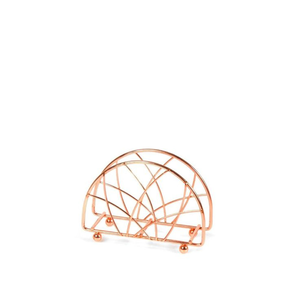 Porte-serviettes en métal doré de qualité supérieure, support à mouchoirs au design élégant avec base en bois, organisateur de serviettes à prix abordable - Product Image 3