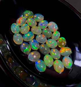 Lot de cabochons d'opale de feu éthiopienne, pierres précieuses naturelles de qualité supérieure, pierres polies de haute qualité pour la fabrication de bijoux, vente en gros - Product Image 5