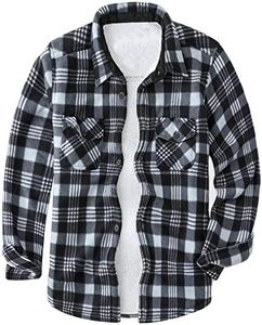 Wholesale Eco Friendly Thicken Sherpa Lined <b>Checkered</b> Flannel Hoodie Shirt <b>Jacket</b> With Hand Pockets - Product Image 1