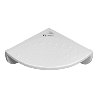 Étagère d'angle triangulaire murale pour salle de bain avec trous de drainage, en mélamine, design moderne et minimaliste, rangement pour douche