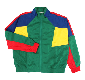 Unisex Color Blocked <b>Racer</b> <b>Jacket</b> Zip Fly Windproof Polyester Outdoor Wear Regular Fit Adult All Seasons Stand Collar - Product Image 1