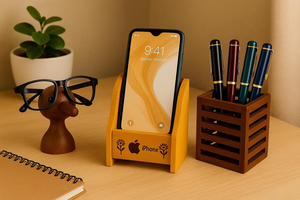 Soporte para Bolígrafos de Madera Hecho a Mano, Organizador de Escritorio de Madera Maciza, Soporte para Lápices de Diseño Moderno, Duradero, para Oficina, Hogar y Escuela, al Precio Más Bajo - Product Image 2