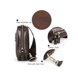 Bolso Bandolera de Piel Sintética PU Unisex, Moderno, para Viaje, con Puerto de Carga USB, para Uso Diario - Product Image 3