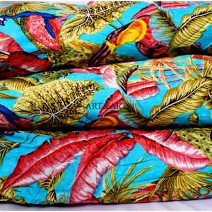 Tissu indien imprimé au bloc 100 % coton pour confection de robes, textile léger pour la maison, durable et respirant, pour chemises de filles - Product Image 2