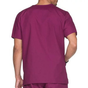 Wholesale Professional Medical Men Scrub Uniform <b>Set</b> V-neck Short Sleeve <b>Doctor</b> Nurse Hospital Workwear Breathable Soft Suit - Product Image 6