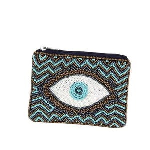 Monedero Mini de Cuentas de Vidrio Bordadas a Mano Únicas y Exclusivas, Personalizable en Color, Tamaño y Tela, Estilo Clásico MD HANDICRAFTS - Product Image 3