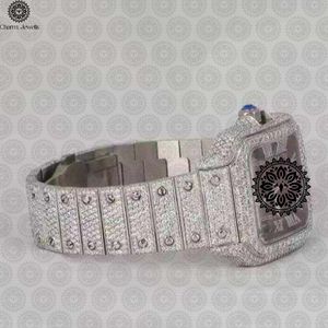 Reloj de Lujo para Mujer Charm Jewellis, Caja Cuadrada de Acero Inoxidable de 38 mm, Esfera Analógica de Cuarzo, Cristal de Zafiro, Cierre Plegable - Product Image 4