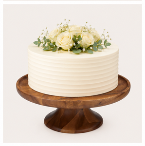 Elegante Soporte Redondo de Madera para Tartas, Pedestal Artesanal para Exhibición de Postres, Ideal para Bodas, Fiestas y Decoración del Hogar, Soporte para Servir en Oferta - Product Image 4