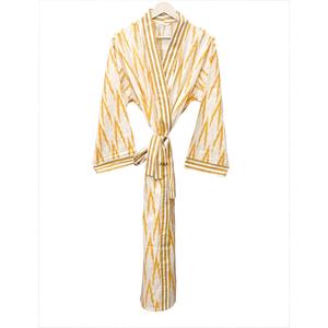 Robe indienne pour femme, 100% coton, à séchage rapide et respirante, col en V, manches trois quarts, avec ceinture, à motifs floraux imprimés à la main - Product Image 4