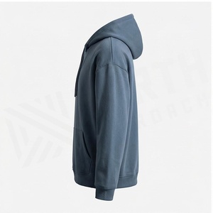 North Approach Oversized Hoodie <b>Men</b> Cotton Fleece Casual Hooded Sweatshirt With Front Pocket Autumn Wear - Product Image 3