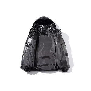 <b>Men</b> Streetwear <b>Puffer</b> <b>Jacket</b> Winter Lightweight Insulated Durable Shell Front Logo Outdoor Outwear - Product Image 4