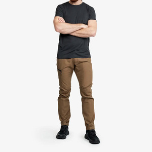 Men's Brown Quick Dry Pants Slim Fit Zip Fly Elastic Waist With Pockets All Seasons Outdoor Hiking Wear - Product Image 2