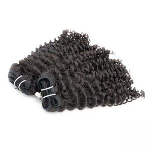 Extensions de cheveux humains bouclés style Kinky Curl, tissage noir bouclé à enrouler (Style 1) - Product Image 1