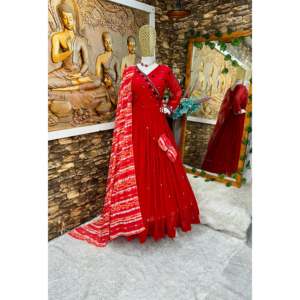 Robe Anarkali élégante et pantalon avec dupatta, magnifique tenue de soirée, vêtements indiens et pakistanais - Product Image 2