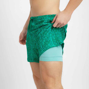 Shorts de bain homme premium 2026 100% polyester sur mesure taille mi-haute décontracté extensible 4 directions écologique séchage rapide avec cordon de serrage - Product Image 3