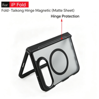 Étui magnétique mat doux au toucher pour iPhone 18 Duo Pro Max Fold, coque de téléphone pliable antichoc