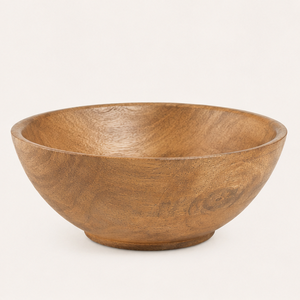 Bol en bois d'acacia naturel artisanal pour servir des salades et des fruits, écologique, en bois dur massif, grand bol à mélanger pour la maison - Product Image 5