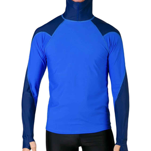 Maillot de compression uni pour homme, respirant, séchage rapide, personnalisable, haute qualité, service OEM, manches longues, pour la natation - Product Image 1