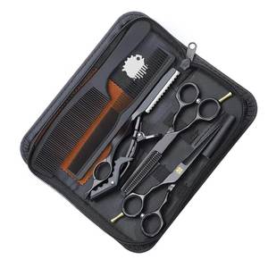 Juego de Tijeras de Peluquería Profesionales de Acero Inoxidable, Tijeras para Cortar y Entresacar Cabello, Kit de Peine con Estuche - Product Image 3