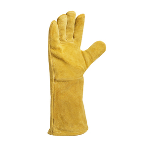 Gants de sécurité en cuir résistants à la chaleur pour soudage TIG, doublure en coton, protection contre les éclaboussures de métal fondu, pouce entièrement recouvert, taille personnalisable, robustes - Product Image 4