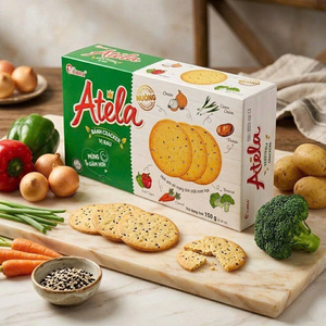 Vietnam Supplier Vegetable Crackers Onion Flavor Crunchy Biscuit 150g ODM Bulk - Product Image 1