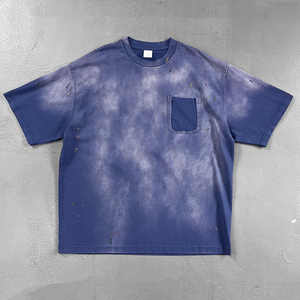 T-shirt pour homme en coton 100% délavé au soleil, design unique, coupe ample, imprimé, grande taille, lourd, durable, tendance - Product Image 2