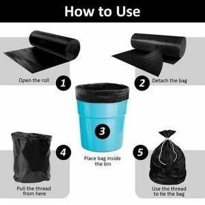 Sacs poubelles de grande taille de haute qualité, lot de 3, pour la collecte et l'élimination des déchets quotidiens, provenant d'un fournisseur indien pour l'exportation en gros - Product Image 4