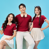 Prix usine unisexe polo col contrasté 70% mélange de coton anti-rétrécissement respirant uniforme d'équipe sportive