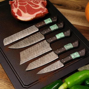 Premium LEGACY BLADES 5-Piece Ambidextrous Sustainable Damascus Kitchen <b>Knife</b> <b>Set</b> for Meat Fruit & Vegetables-Professional Use - Product Image 1