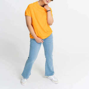 T-shirts basiques personnalisés pour femmes, imprimés, été, t-shirt uni, 100% coton, col rond, t-shirts pour femmes avec impression numérique - Product Image 4