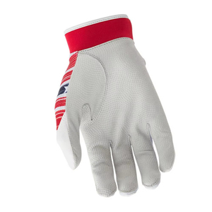 Gants de frappe en cuir rouge, blanc et bleu, ambidextres, fermeture auto-agrippante, unisexe, pour adultes, entraînement, tissés, durables - Product Image 5
