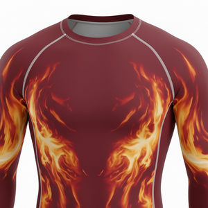 Camiseta Deportiva de Compresión Unisex de Manga Larga, Personalizable por Sublimación, para BJJ, MMA, Jiu Jitsu, Grappling, Entrenamiento No Gi - Product Image 4