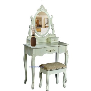 Vanité française élégante de style héritage avec miroir Vanités de maquillage classiques durables pour les espaces de vie Utilisation en appartement Hôtel - Product Image 6