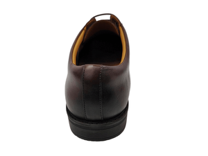 Chaussures Oxford pour hommes en cuir synthétique marron, bout rond, à lacets, respirantes, légères, motif uni, semelle intermédiaire en EVA, toutes saisons - Product Image 4