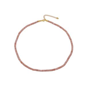 Quartz rose à facettes pierres précieuses Rondelle soucoupe pierres fabrication de bijoux à bricoler perles en vrac tour de cou bijoux de mode colliers - Product Image 1