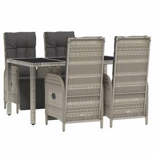Conjunto de Comedor para Jardín en Gris Oscuro - Product Image 3