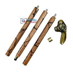 Antique <b>Style</b> Deluxe Walking Stick & Cane Beautiful Golden Rabbit <b>Head</b> Handle Aluminum Wood Handmade European Gift for Men/Women - Product Image 5