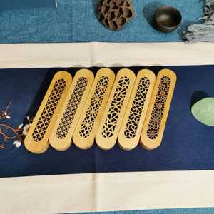 กล่องใส่ธูปไม้ไผ่สองชั้นพร้อมลวดลายสลักหลากหลายแบบสำหรับตกแต่งบ้าน - Product Image 1
