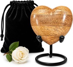 ประติมากรรมตกแต่งรูปหัวใจโลหะดีไซน์ทันสมัยยอดนิยม พร้อมฐานไม้ สำหรับตกแต่งบ้านและสำนักงาน - Product Image 4