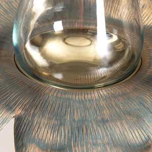 Portavelas Floral Shine On con Soporte de Vidrio para Decoración del Hogar, Diseño Metálico Resistente al Calor - Product Image 6