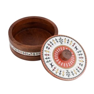Boîte chauffe-pain en bois avec revêtement en émail |   Accessoire de cuisine contemporain fait main, isolé et antiadhésif - Product Image 3