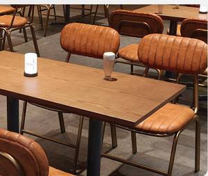 <b>Retro</b> Industrial Durable Waterproof Steel <b>Dining</b> <b>Chair</b> with Leather Upholstery-Loft Style for <b>Dining</b> Room - Product Image 2